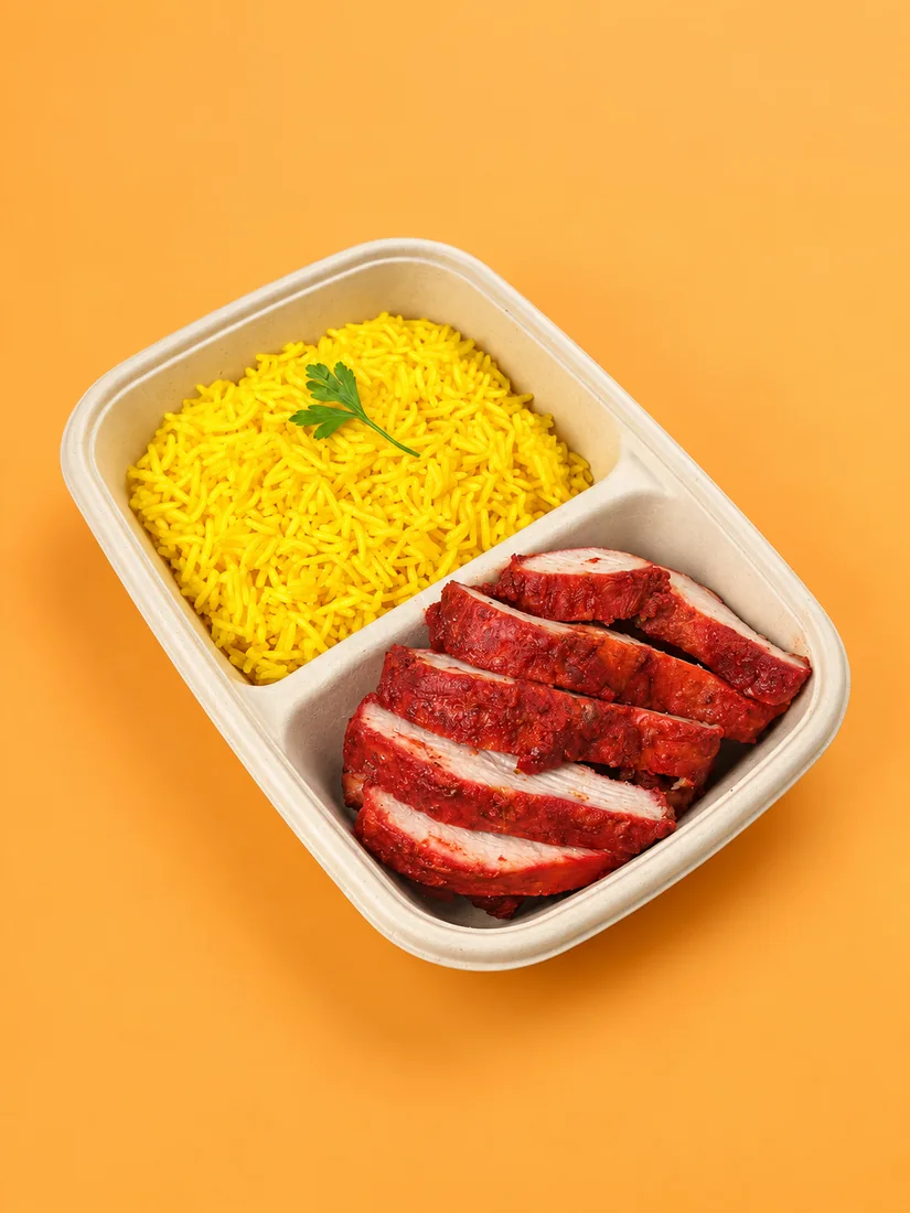 دجاج شرائح مع أرز